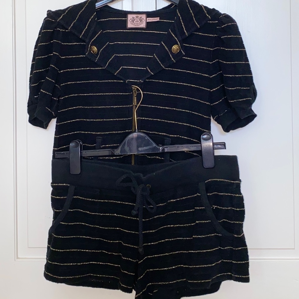 Juicy Couture Gold/Black Stripped Set in MEDIUM